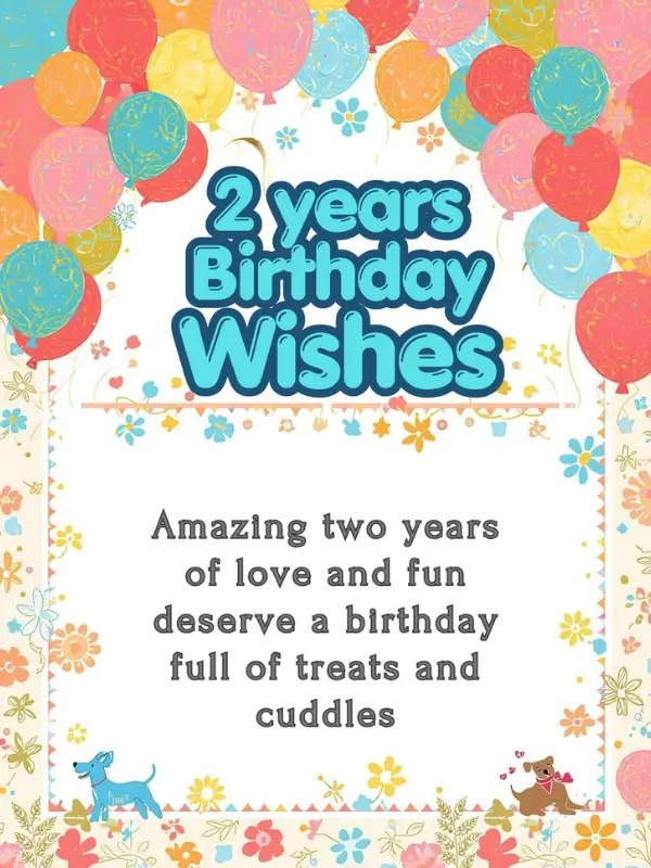2 Years Dog Birthday Wishes