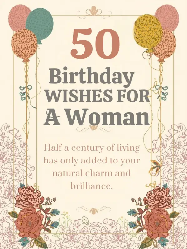 50th Birthday Wishes for a Woman