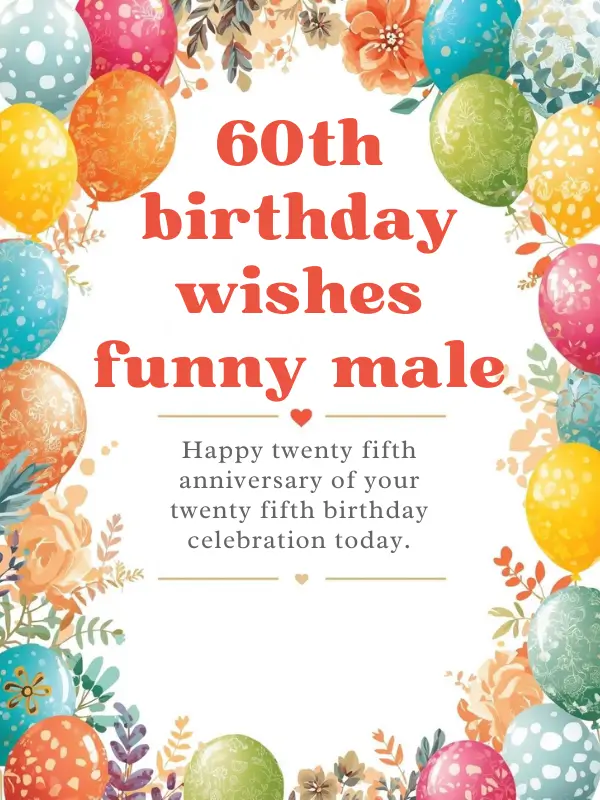 60th Birthday Wishes Funny male