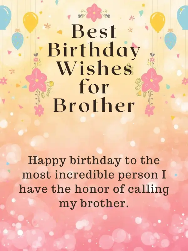 Best Birthday Wishes for Brother