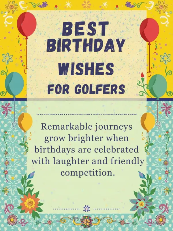 Best Birthday Wishes for Golfers