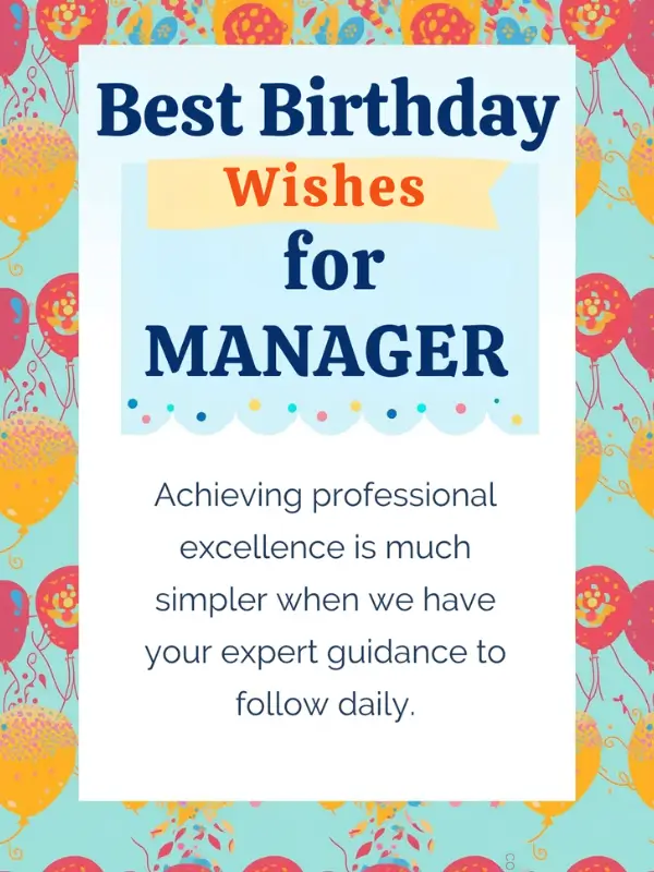 Best Birthday Wishes for Manager