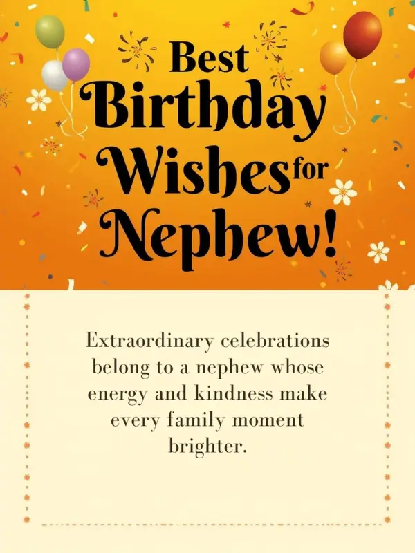 Best Birthday Wishes for Nephew
