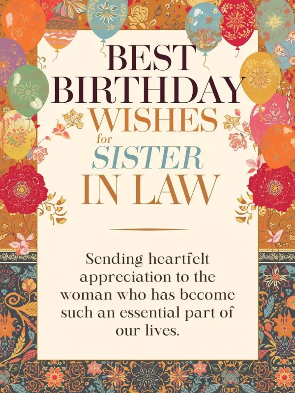 Best Birthday Wishes for Sister in Law