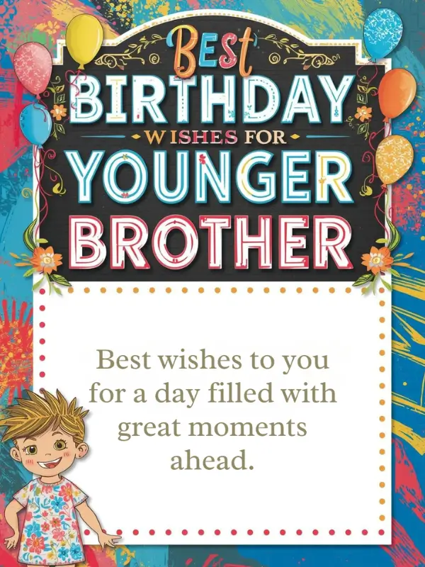 Best Birthday Wishes for Younger Brother