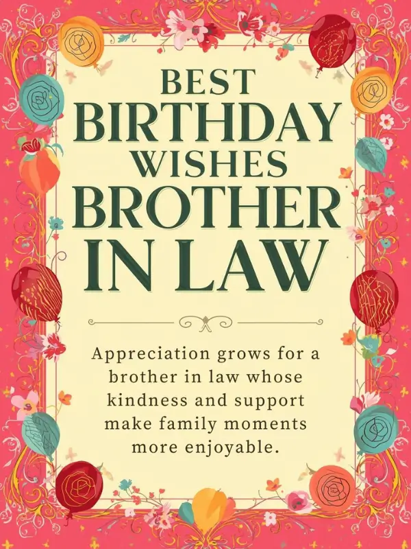 Best Birthday Wishes for Brother in Law