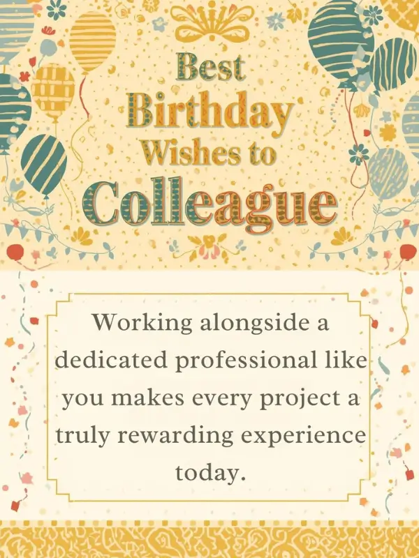 Best Birthday Wishes to a Colleague