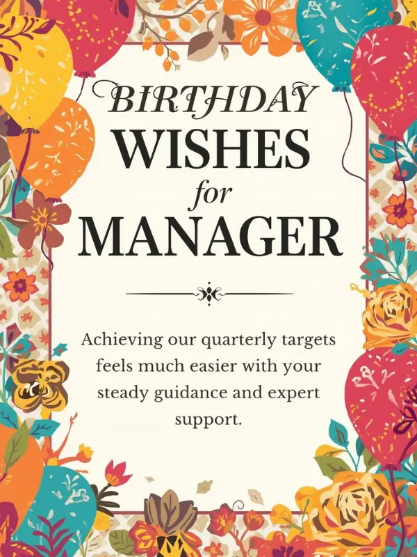 Birthday Wishes for Manager