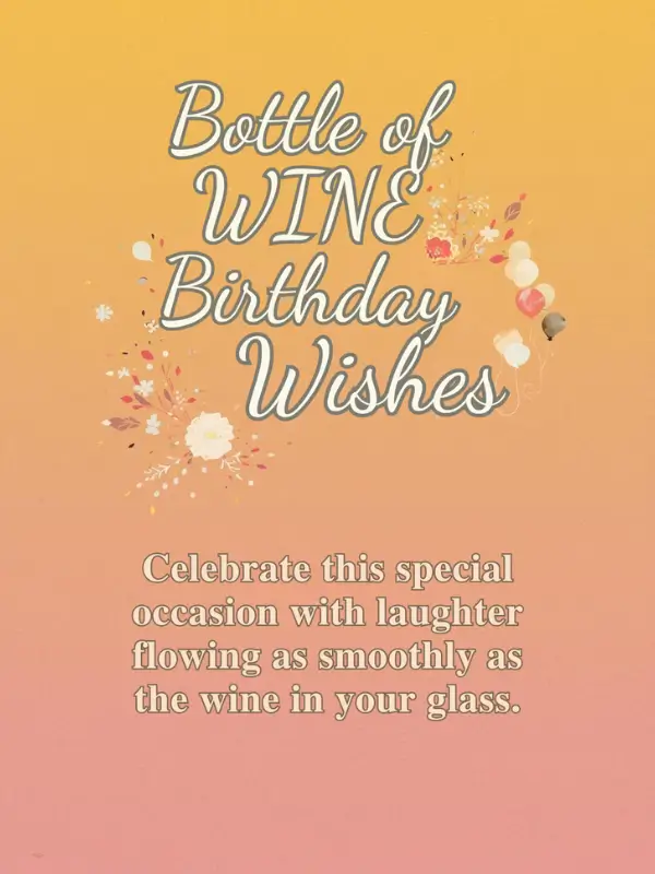 Bottle of Wine Birthday Wishes