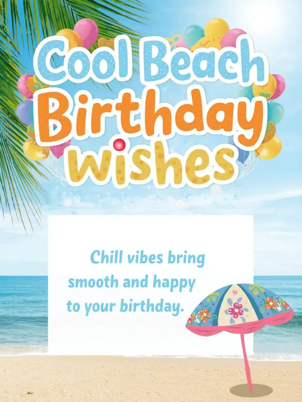 Cool Beach Birthday Wishes