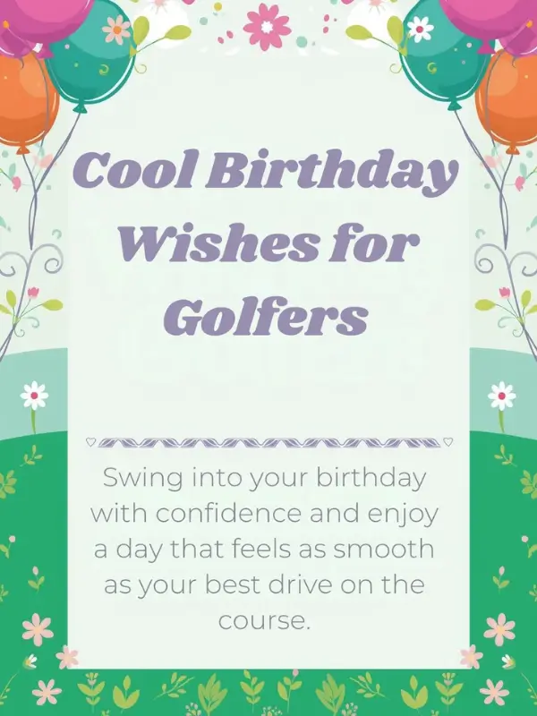 Cool Birthday Wishes for Golfers