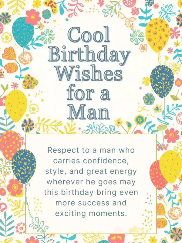 Cool Birthday Wishes for a Man