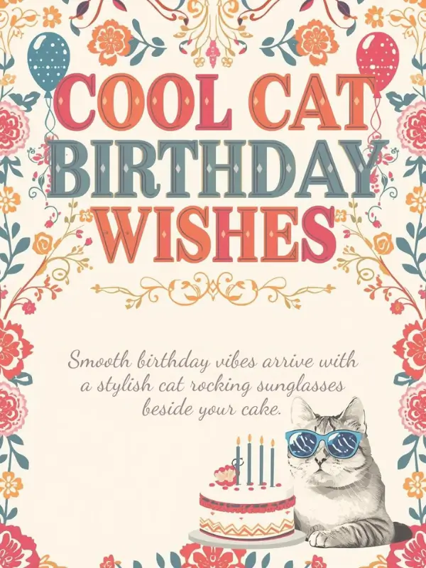 Cool Cat Birthday Wishes