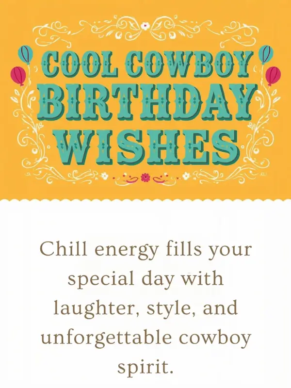 Cool Cowboy Birthday Wishes