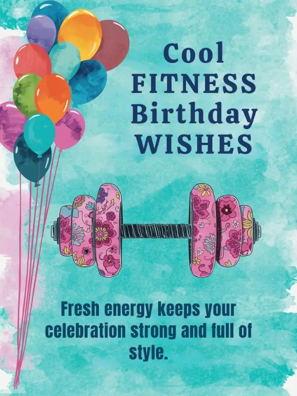 Cool Fitness Birthday Wishes