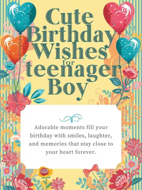 Cute Birthday Wishes for Teenager Boy