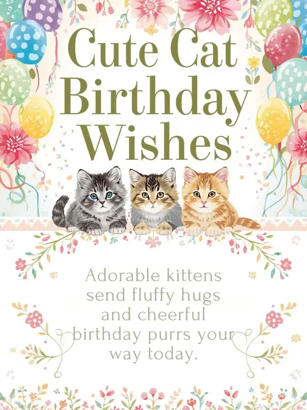 Cute Cat Birthday Wishes