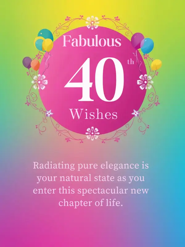Fabulous 40th Birthday Wishes