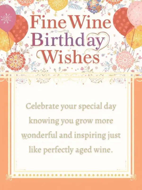 Fine Wine Birthday Wishes