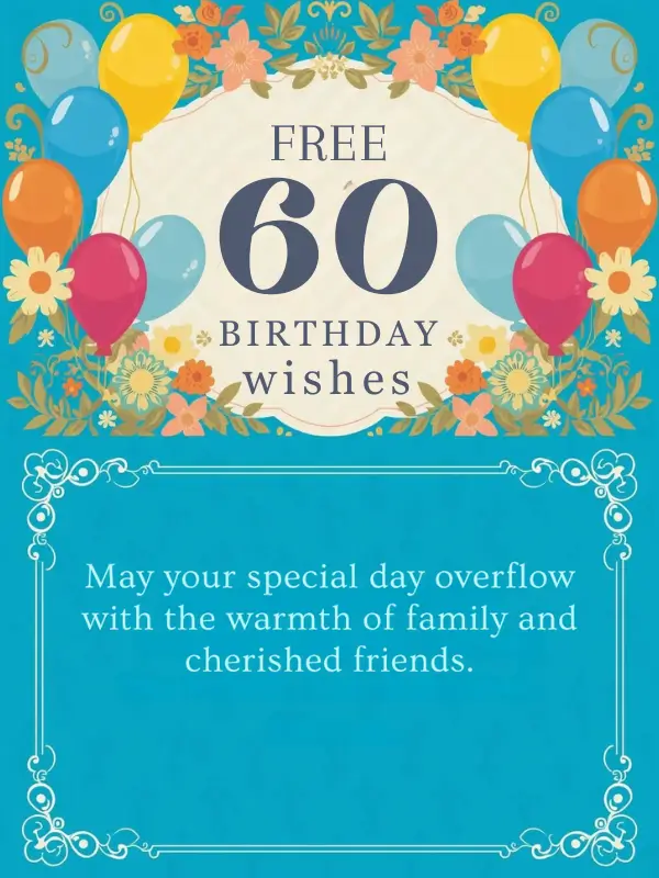 Free 60th Birthday Wishes