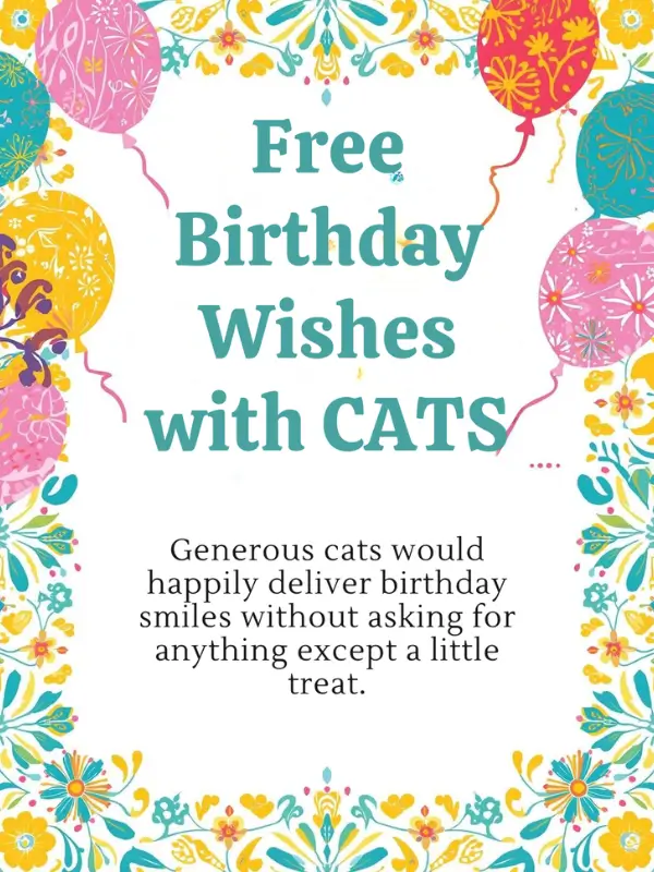 Free Birthday Wishes with Cats