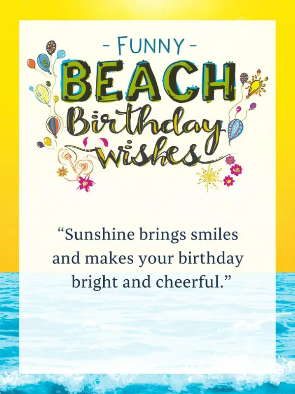 Funny Beach Birthday Wishes