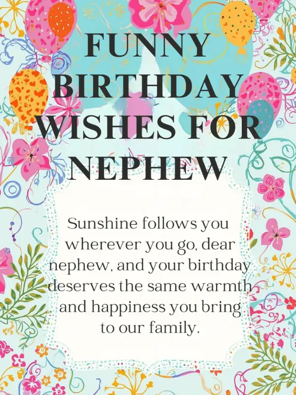 Funny Birthday Wishes for Nephew