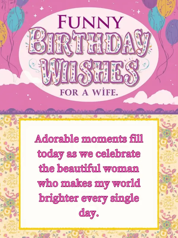 Funny Birthday Wishes for a Wife