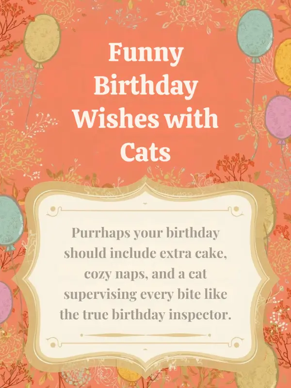 Funny Birthday Wishes with Cats
