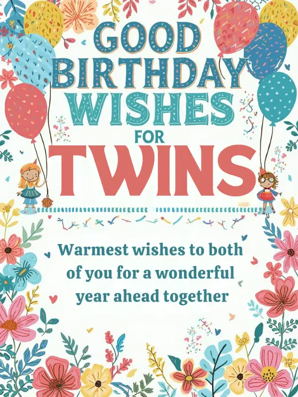 Good Birthday Wishes for Twins