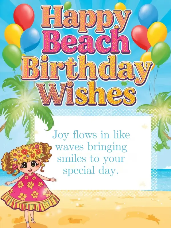 Happy Beach Birthday Wishes
