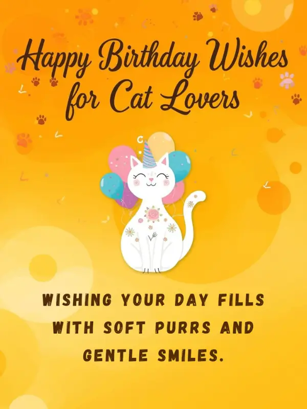 Happy Birthday Wishes for Cat Lovers