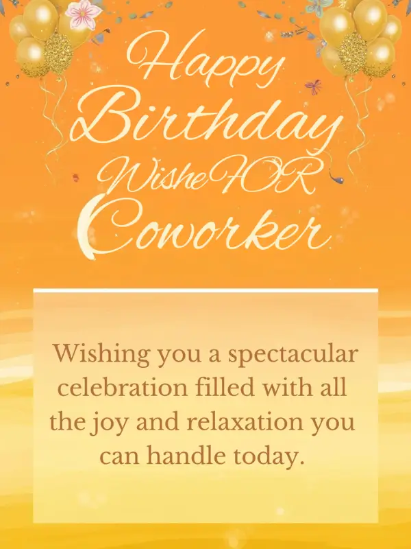 Happy Birthday Wishes for Coworker