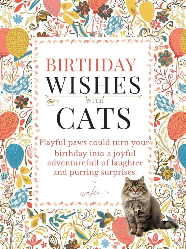 Happy Birthday Wishes with Cats