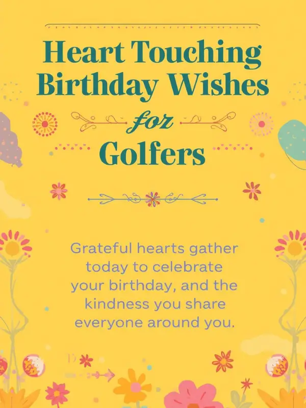 Heart Touching Birthday Wishes for Golfers
