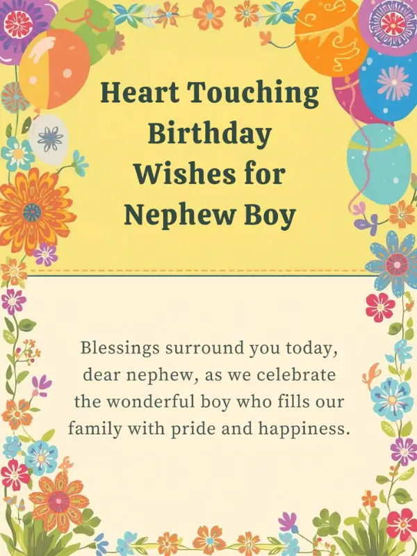 Heart Touching Birthday Wishes for Nephew Boy