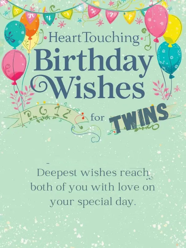 Heart Touching Birthday Wishes for Twins