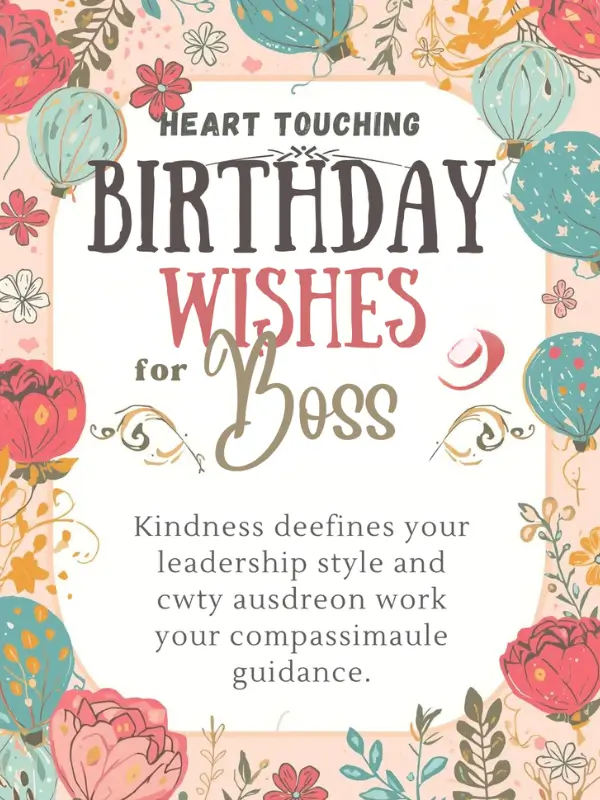 Heart Touching Birthday Wishes for Boss