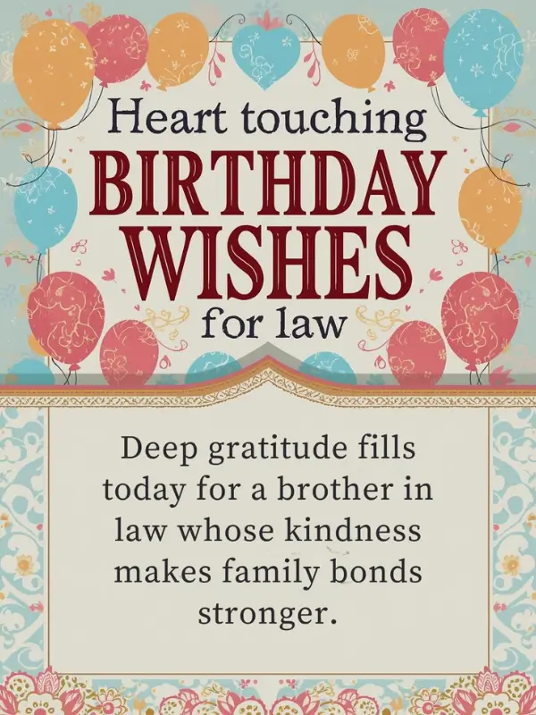 Heart Touching Birthday Wishes for Brother in Law