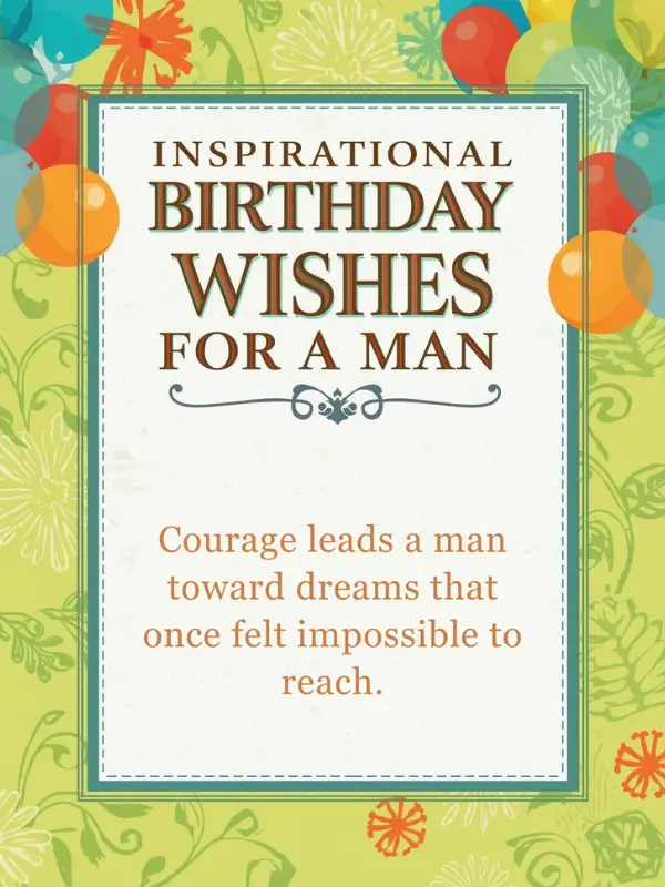 Inspirational Birthday Wishes for a Man