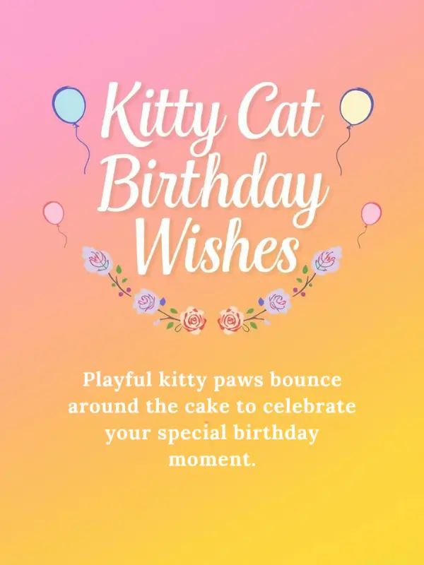 Kitty Cat Birthday Wishes