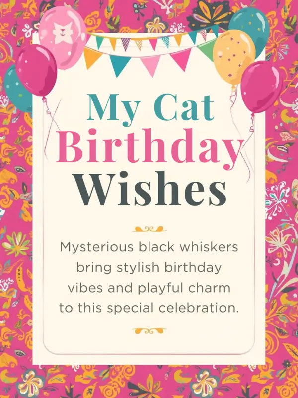 My Cat Birthday Wishes
