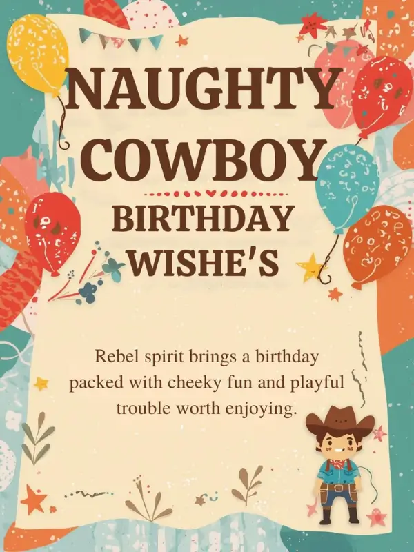 Naughty Cowboy Birthday Wishes