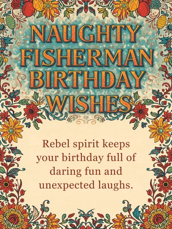 Naughty Fisherman Birthday Wishes