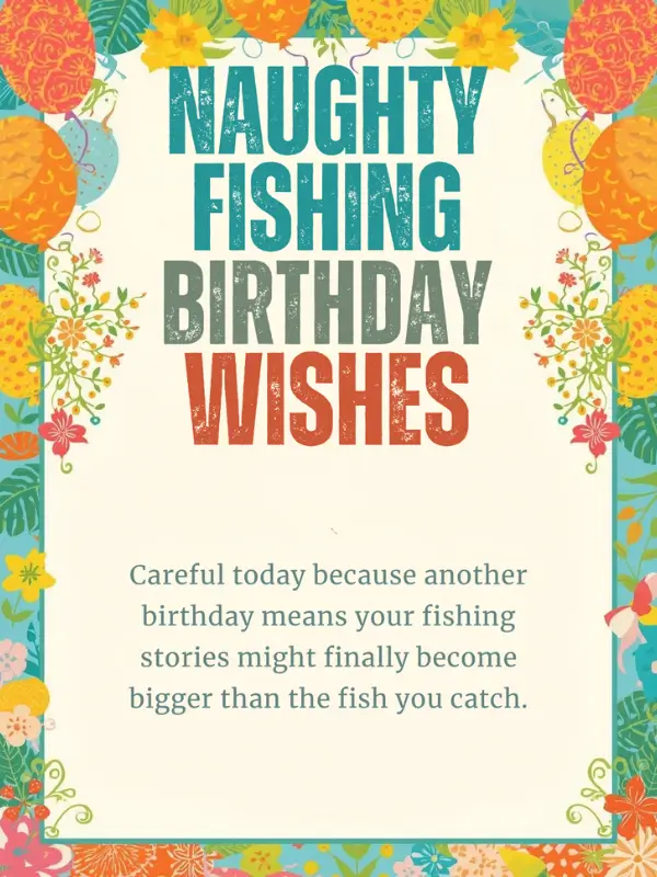 Naughty Fishing Birthday Wishes