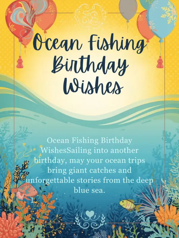 Ocean Fishing Birthday Wishes