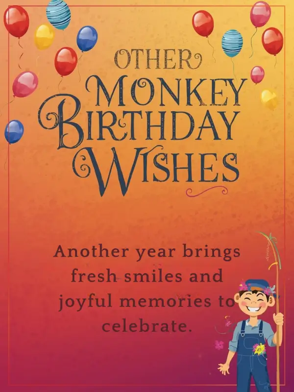 Other Monkey Birthday Wishes