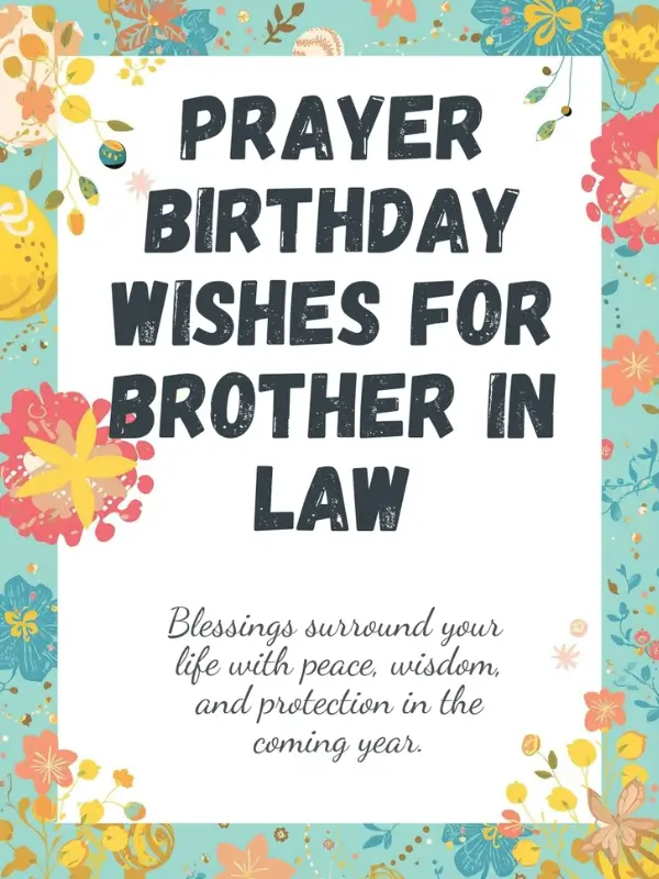 Prayer Birthday Wishes for Brother in Law