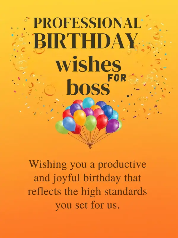 Professional Birthday Wishes for Boss
