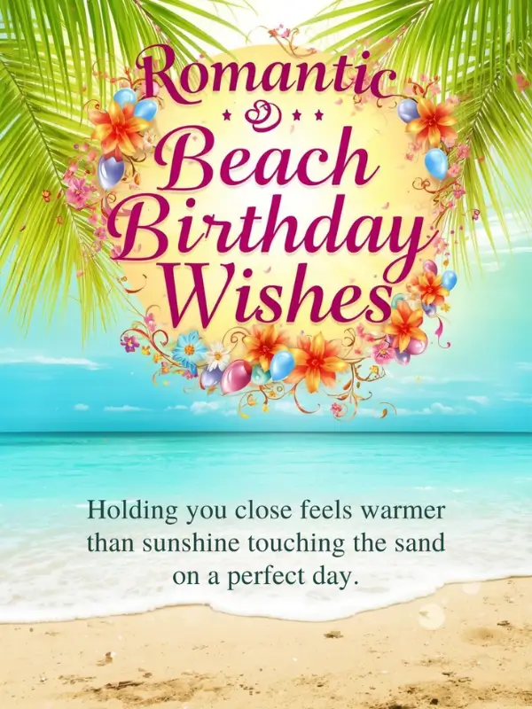 Romantic Beach Birthday Wishes
